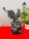 Tượng Gà Trống Gỗ Mun Sừng Cao 41 Ngang 36 Sâu 18 (cm)
