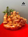 Tượng Thần Tài Gỗ Hương Cao 33 Ngang 27 Sâu 48 (cm)