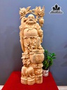 Tượng Phật Di Lặc Gỗ Ngọc Am Cao 99 Ngang 35 Sâu 18 (cm)