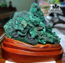 Tác Phẩm Đá Malachite Cao 14,5 Ngang 16 (cm) Nặng 1,12kg