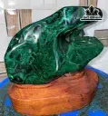 Tác Phẩm Đá Malachite Cao 16 Ngang 17 (cm) Nặng 1,9kg