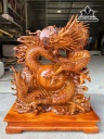 Tượng Nhất Long Gỗ Hương Cao Cả Kỷ 56 - Riêng Kỷ Cao 7 Ngang 45 Sâu 25 (cm)