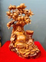 Tượng Phật Di Lặc Gỗ Hương Cao 64 Ngang 42 Sâu 24 (cm)