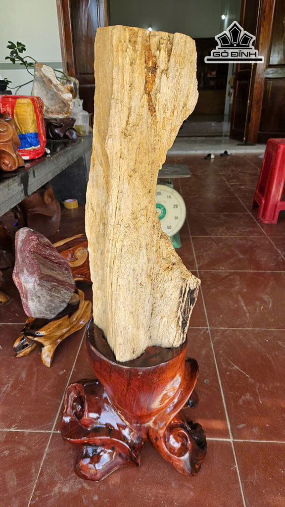 Tác Phẩm Gỗ Hóa Thạch Cao 79 Ngang 16 (cm) 28kg