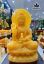 Tác Phẩm Bồ Tát Quan Âm Đá Ngọc Onyx Vàng Cao 40 Ngang 23 Sâu 15 (cm)