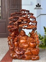 Tượng Phật Di Lặc Tam Phúc Gỗ Hương Cao 74 Ngang 47 Sâu 24 (cm)