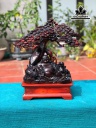 Tượng Phật Di Lặc Ngự Gốc Tùng Gỗ Trắc Cao Cả Kỷ 48 Riêng Kỷ Cao 9 Tán Tùng Rộng 42 - Tượng Rộng 31 Sâu 19 (cm)