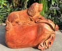 Tượng Chó Gỗ Hương Cao 40 Ngang 46 Sâu 20 (cm)