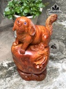 Tượng Chó Gỗ Hương Cao 54 Ngang 34 Sâu 30 (cm) 16kg