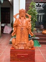 Tượng Thần Tài Gỗ Hương Đá Cao Cả Kỷ 158 - Riêng Tượng 118 Ngang 70 Sâu 30 (cm)