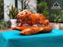 Tượng Hổ Phong Thủy Gỗ Hương Cao 30 Ngang 52 Sâu 23 (cm)