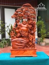 Tượng Phật Di Lặc Tam Phúc Gỗ Hương Cao 80 Ngang 42 Sâu 23 (cm) - Cả Kỷ Cao 93