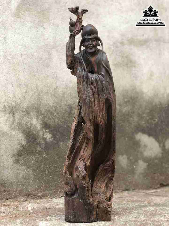 Tượng Trường My gỗ trắc  cao 58 rộng 13 dày 13 (cm)