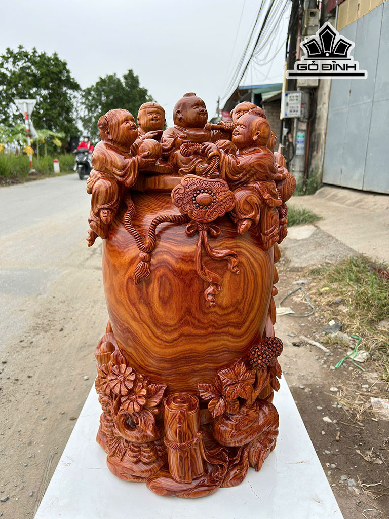 Tượng Ngũ Phúc Tài Lộc Cao 68 Ngang 37 Sâu 31 (cm) 55kg