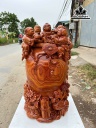 Tượng Ngũ Phúc Tài Lộc Cao 68 Ngang 37 Sâu 31 (cm) 55kg