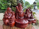 Tượng Phúc Lộc Thọ (Tam Đa) Gỗ Hương Cao 23 Ngang 40 Sâu 28 (cm)