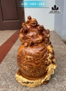Tượng Phật Di Lặc Ngồi Bao Tiền Gỗ Nu Ngọc Am Cao 36 Ngang 23 Sâu 24 (cm)