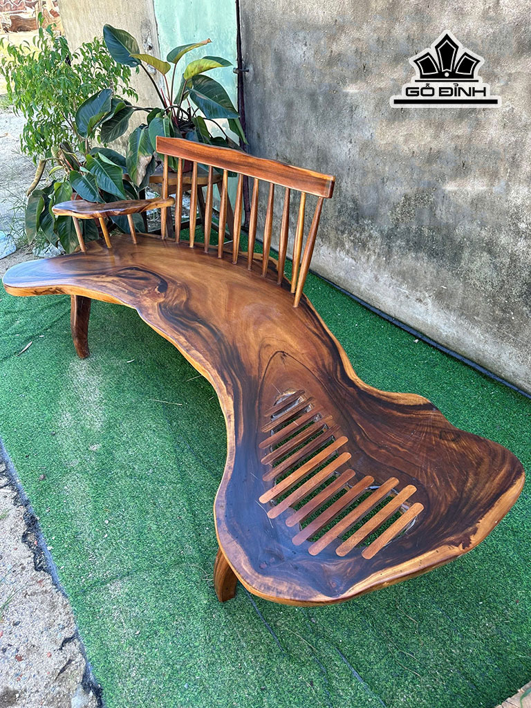 Mặt Bàn Gỗ Me Tây Kích Thước 227x74x72x76x5 (cm) - Mã GA2