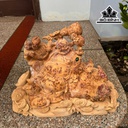 Tượng Phật Di Lặc Nhất Phúc Gỗ Nu Ngọc Am Cao 32 Ngang 47 Sâu 28 (cm)