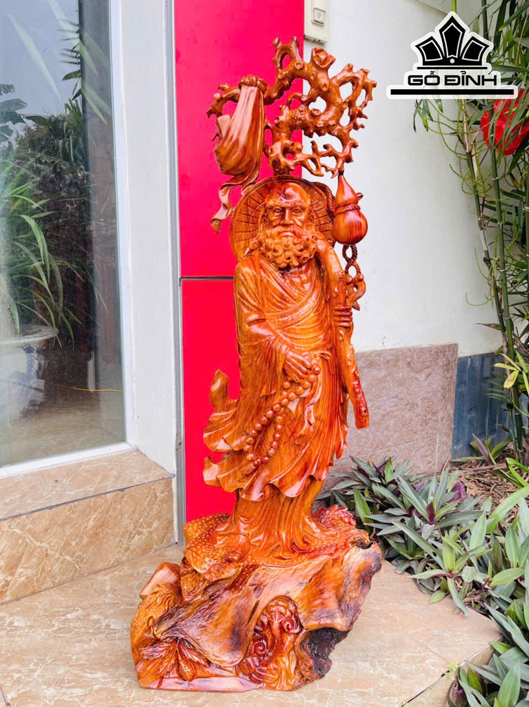 Tượng Đạt Ma Sư Tổ Gỗ Hương Cao 98 Ngang 40 Sâu 22 (cm) - 19kg