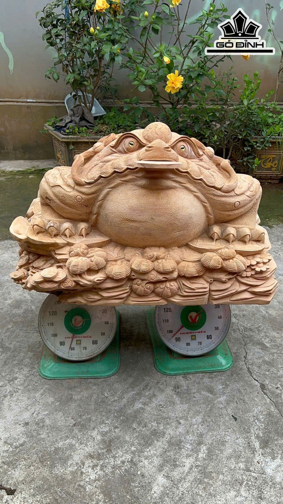 Tượng Thiềm Thừ Gỗ Ngọc Am Cao 58 Ngang 96 Sâu 73 (cm)