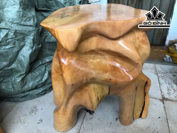 Đôn Gỗ , Gỗ Gõ Vàng Cao 50 Ngang 42 Sâu 34 Mặt 36-31 (cm) DG119