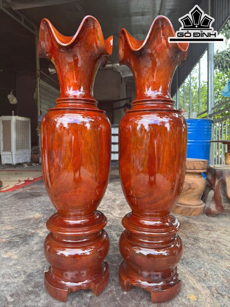 Lục Bình Gỗ Lim Cao 100 Đường Kính 27 (cm)