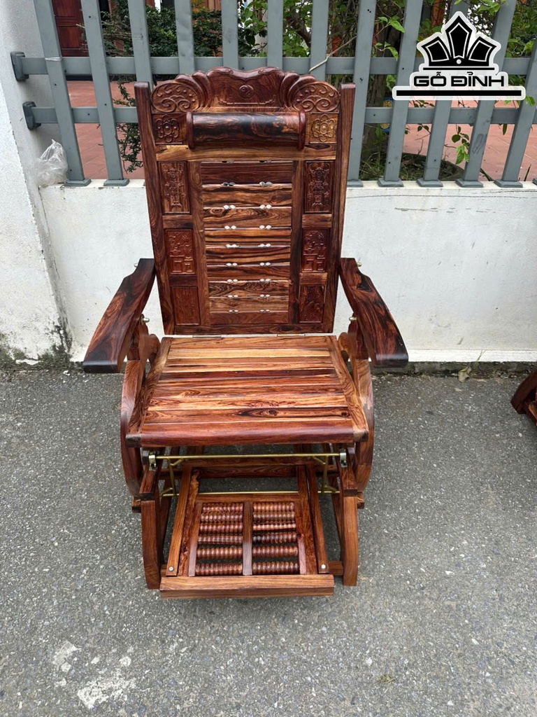 Ghế Đu Đưa Gỗ Cẩm Lai Rộng 71 Sâu 78 (cm)