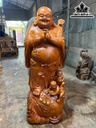 Tượng Phật Di Lặc Chúc Phúc Gỗ Hương Đá Cao 196 Ngang 70 Sâu 67 (cm)
