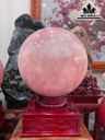 Bi Cầu Đá Thạch Anh Hồng Đường Kính 46 (cm) - Nặng 165kg