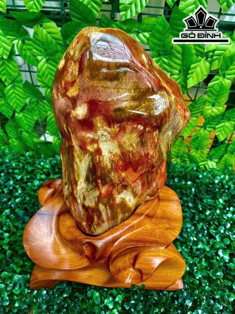 Tác Phẩm Gỗ Hóa Ngọc Cao 37 Ngang 16 (cm) 8,4kg