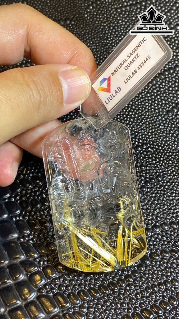 Hư Không Tạng Bồ Tát Đá Thạch Anh Tóc Vàng Đã Kiểm Định LIULAB 433443