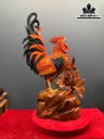 Tượng Gà Trống Gỗ Hương Cao 72 Ngang 39 Sâu 17 (cm)