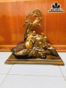 Tượng Phật Di Lặc Hoan Hỷ Gỗ Bách Xanh Cao 61 Ngang 62 Sâu 27 (cm)