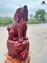 Tượng Chó Gỗ Tử Đàn Cao 80 Ngang 43 Sâu 34 (cm)