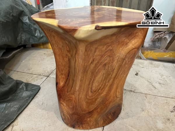 Đôn Gỗ , Gỗ Gõ Đỏ (Cà te) Cao 42 Mặt 37-36 (cm) DC1368