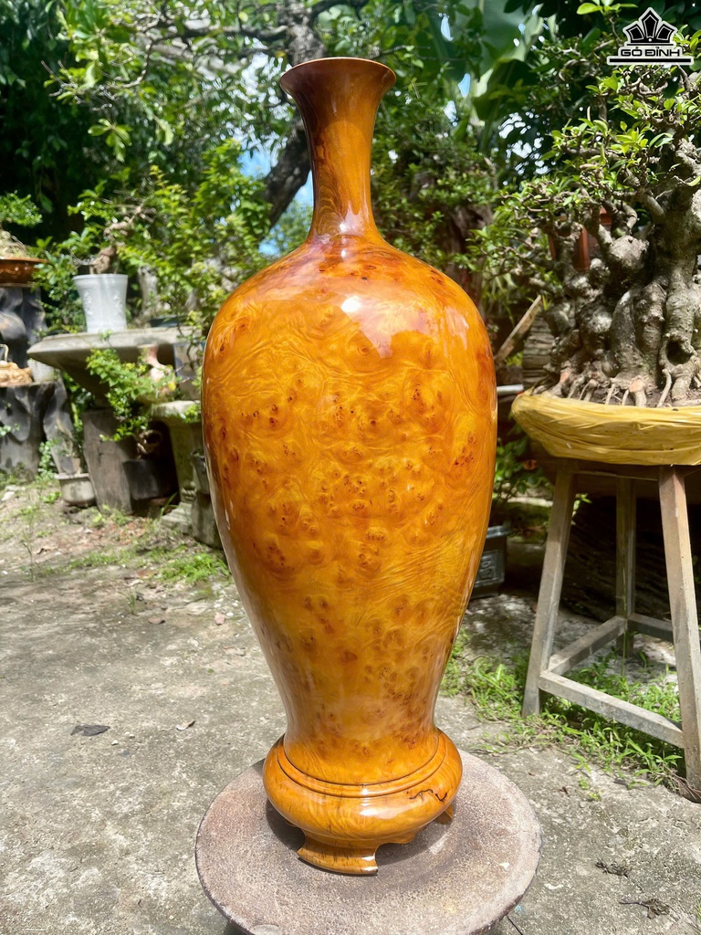 Bình Gỗ Nu Kháo Cao 62 Đường Kính 25 (cm)