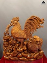 Tượng Gia Đình Gà Toàn Gia Phúc Gỗ Ngọc Am Cao 65 Ngang 64 Sâu 28 (cm)