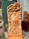 Tượng Phật Di Lặc Tam Phúc Gỗ Ngọc Am Cao 148 Ngang 57 Sâu 23 (cm)