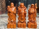 Tượng Phúc Lộc Thọ (Tam Đa) Gỗ Hương Cao 50 Ngang 20 Sâu 17 (cm)