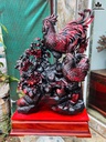 Tượng Gia Đình Gà Gỗ Trắc Cao 97 Ngang 65 Sâu 38 (cm)