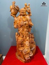 Tượng Phật Di Lặc Ngũ Phúc Gỗ Hương Cao 93 Ngang 45 Sâu 38 (cm)