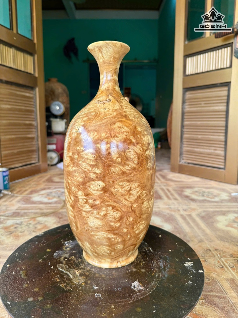 Bình Phú Quý Gỗ Nu Nghiến Cao 30 Đường Kính 14 (cm)