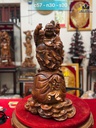 Tượng Phật Di Lặc Đứng Bao Tiền Gỗ Sưa Cao 57 Ngang 30 Sâu 20 (cm)