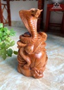 Tượng Rắn Phong Thủy Gỗ Ngọc Am Cao 43 Ngang 28 Sâu 22 (cm)