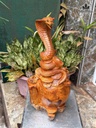 Tượng Rắn Phong Thủy Gỗ Hương Cao 52 Ngang 29 Sâu 29 (cm)