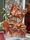 Tượng Ngựa Phong Thủy (Nhất Mã Thong Dong) Gỗ Cẩm Cao 50 Ngang 38 Sâu 27 (cm)