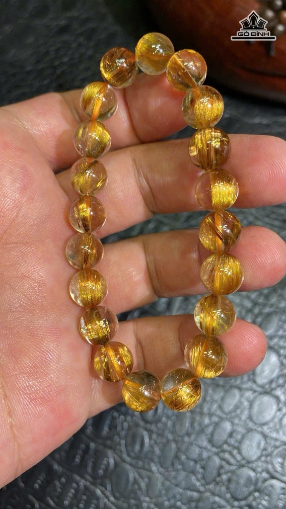 Vòng Đá Tóc Vàng Nâu Kích Thước 10,1-26,3gr