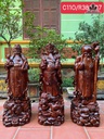 Tượng Phúc Lộc Thọ (Tam Đa) Gỗ Cẩm Cao 110 Ngang 38 Sâu 37 (cm)