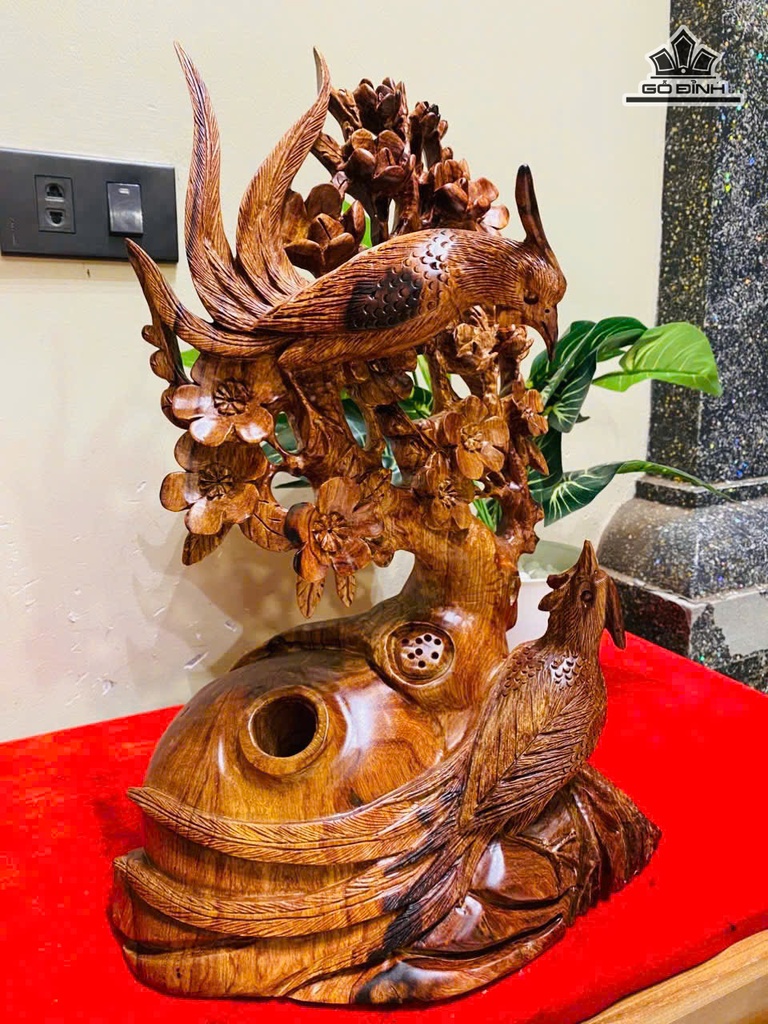 Ống Tăm Gỗ Cẩm Cao 41 Ngang 26 Sâu 18 (cm)